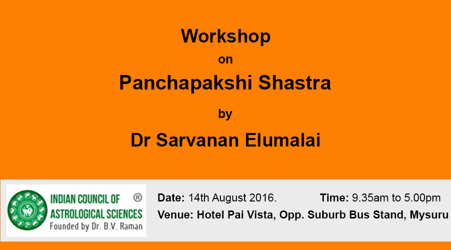 Panchapakshi Shastra: Workshop by Dr Saravanan Elumalai